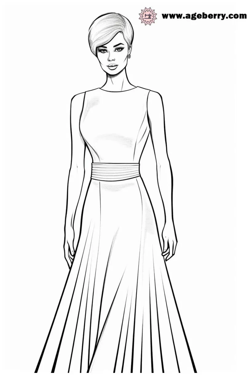 Dress coloring pages connecting the dots between coloring, fashion and