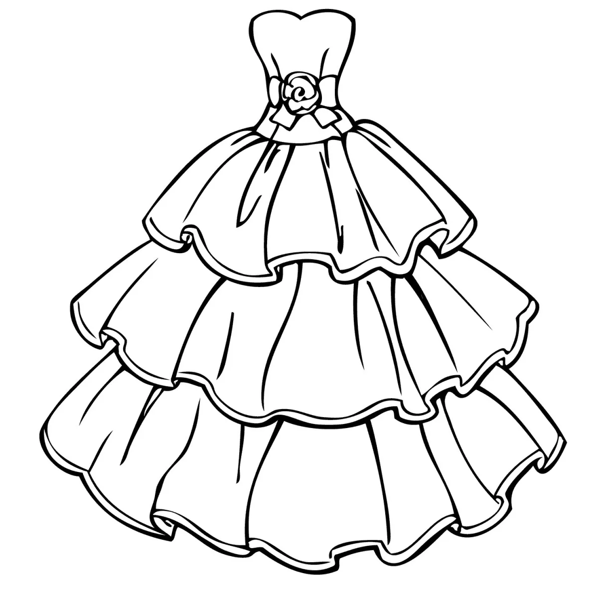 Dress coloring pages at getcolorings free printable colorings