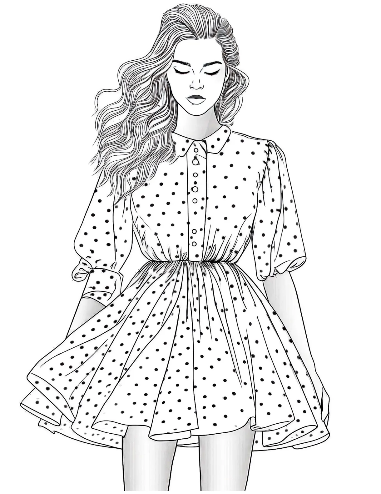 49 stunning dress coloring pages for kids and adults our mindful life