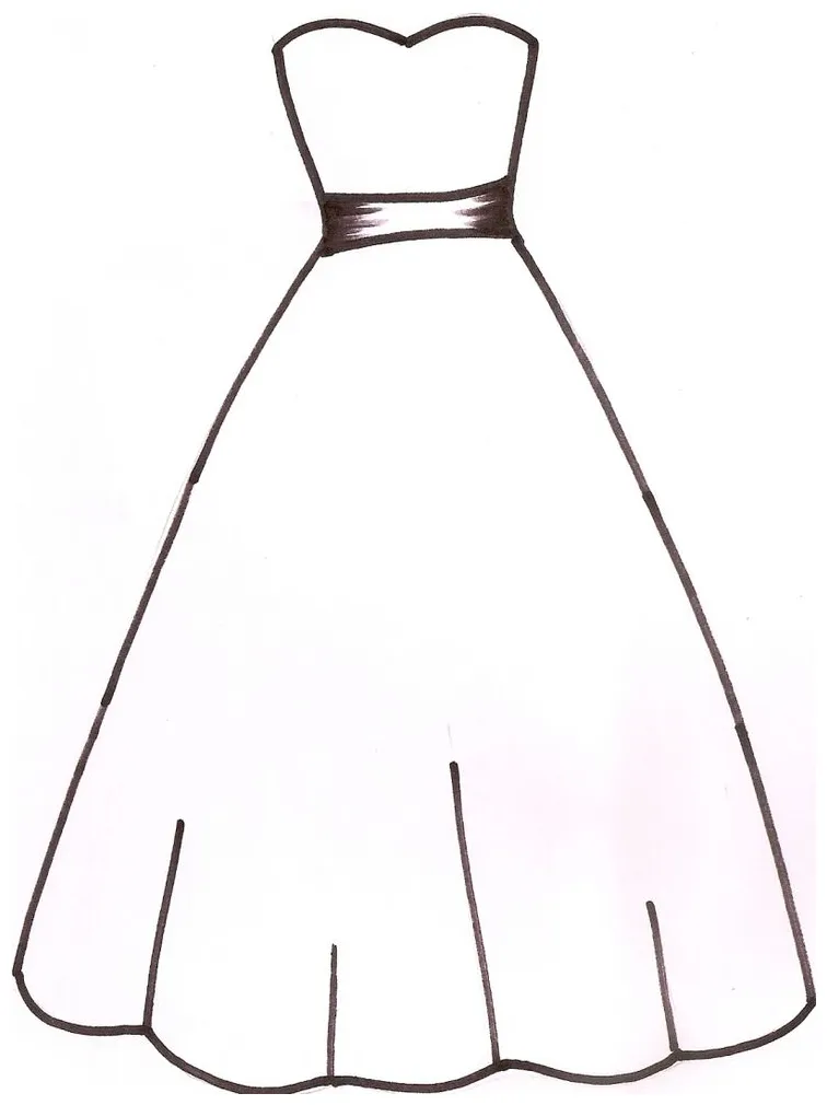Dress coloring pages on clipartmag