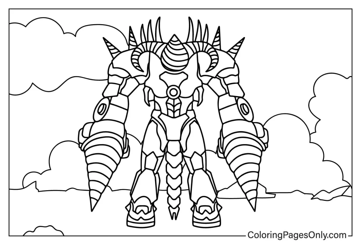 Upgraded titan drill man free coloring page free printable coloring pages