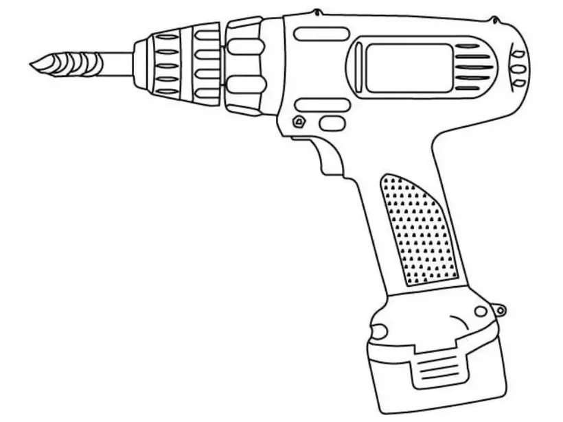 Drill coloring page printable coloring page