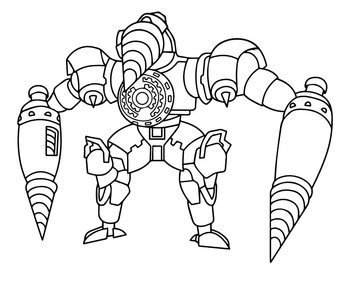 Cool titan drill man coloring page download, print or color online