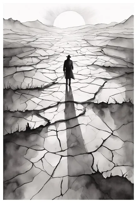 Premium ai drought and famine themed coloring page printable