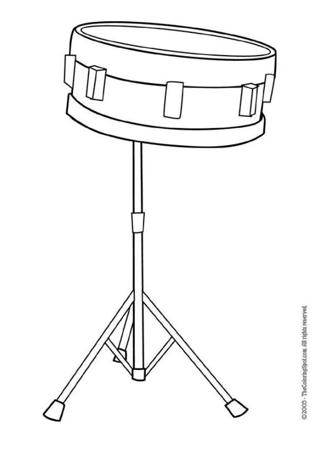 Coloring page drum free printables img 5956