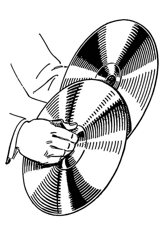 Coloring page cymbal free printables img 18577
