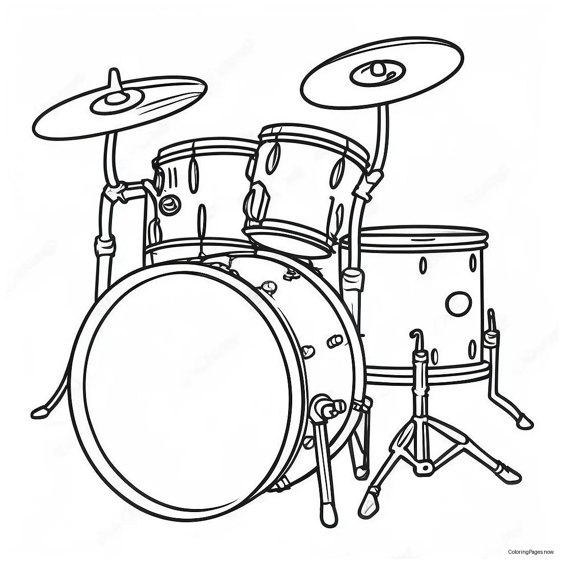 Drum set coloring page 26031-20904