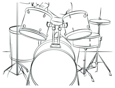 Drum set coloring page at getcolorings free printable colorings