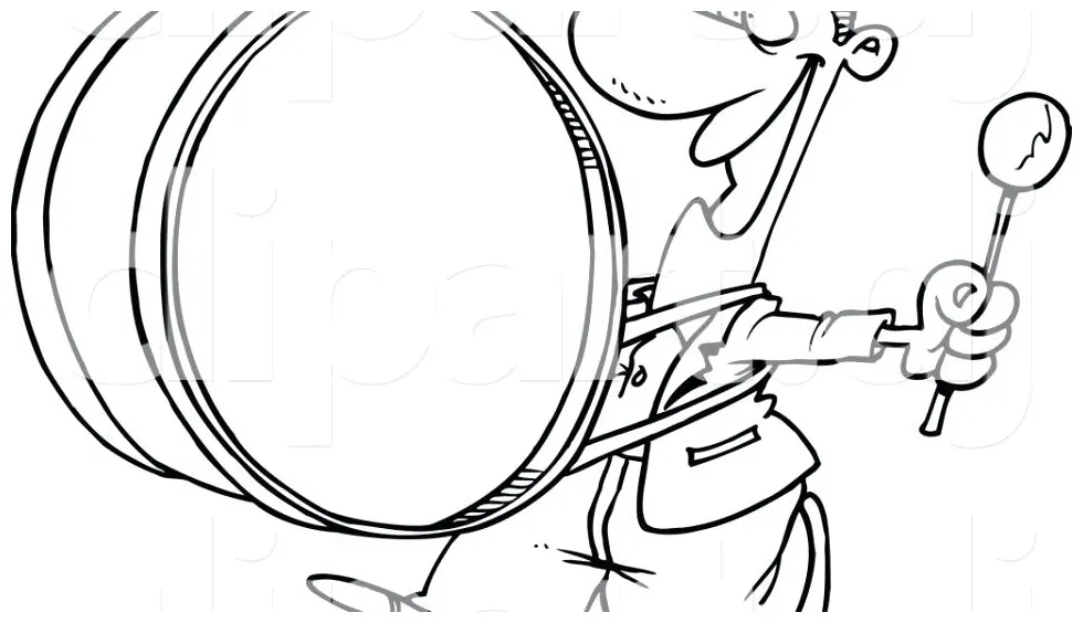 Drum set coloring page at getcolorings free printable colorings