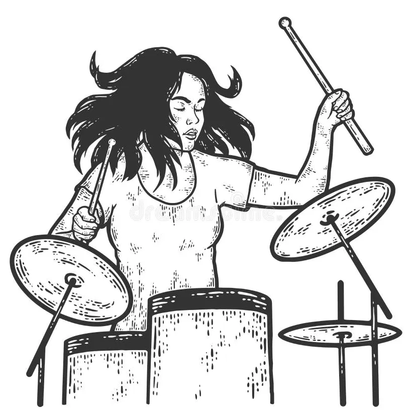 Drummer coloring stock illustrations 90 drummer coloring stock