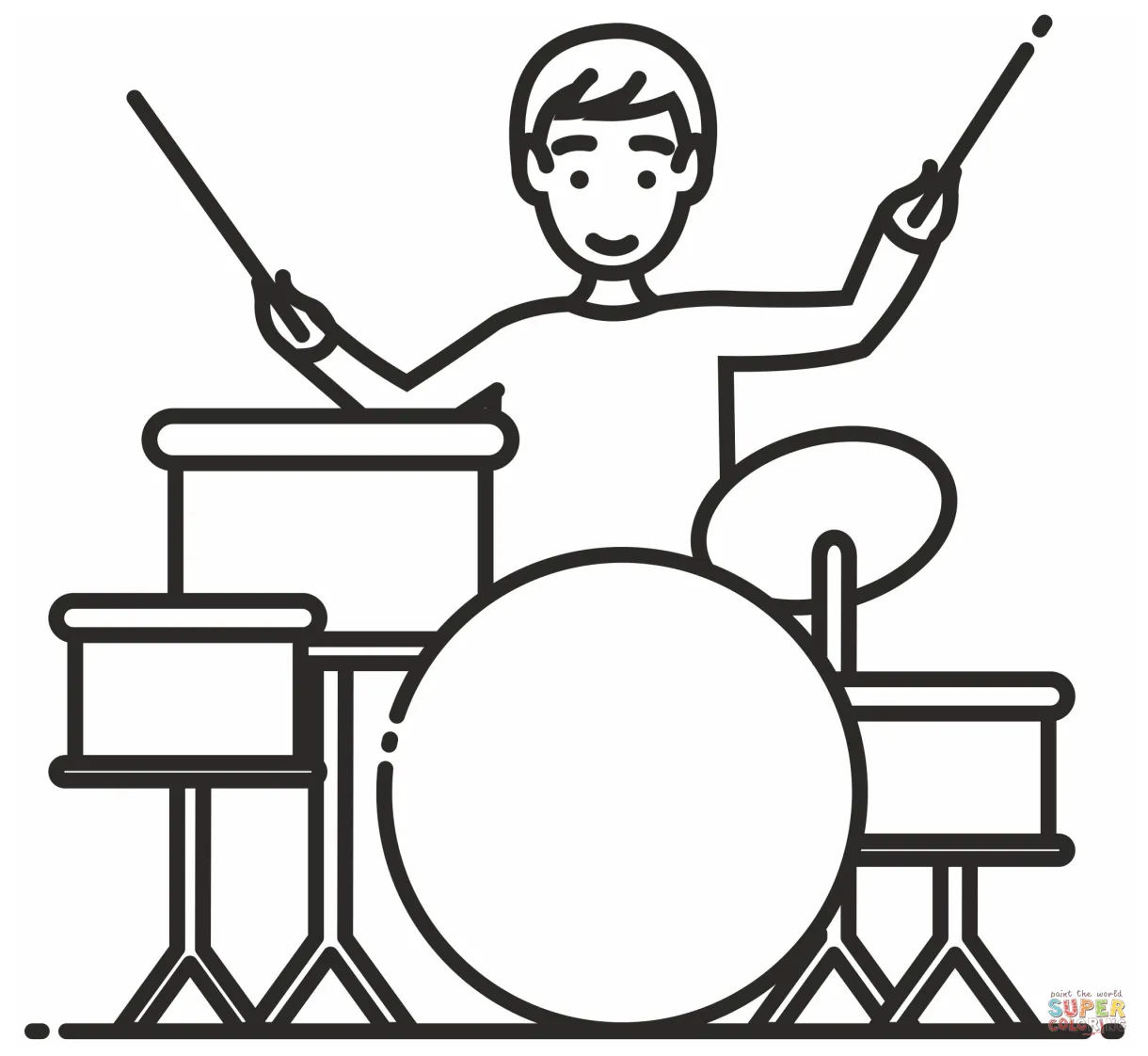 Drummer coloring page free printable coloring pages