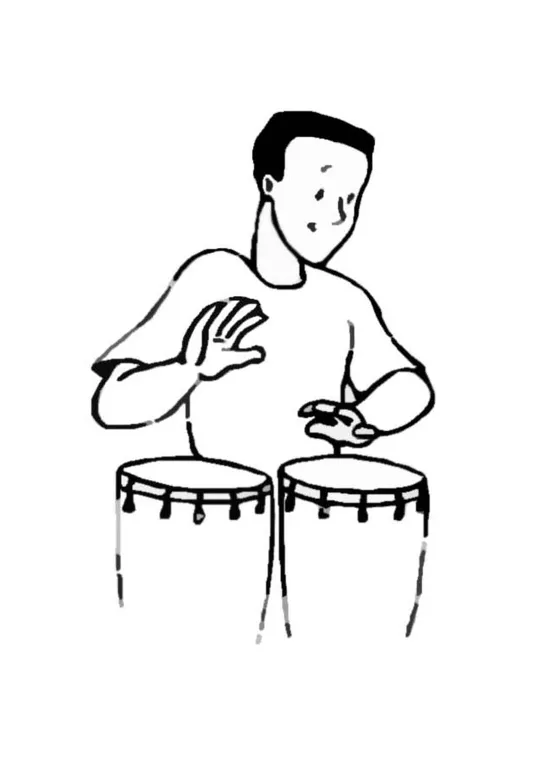 Coloring page drummer free printables img 8720