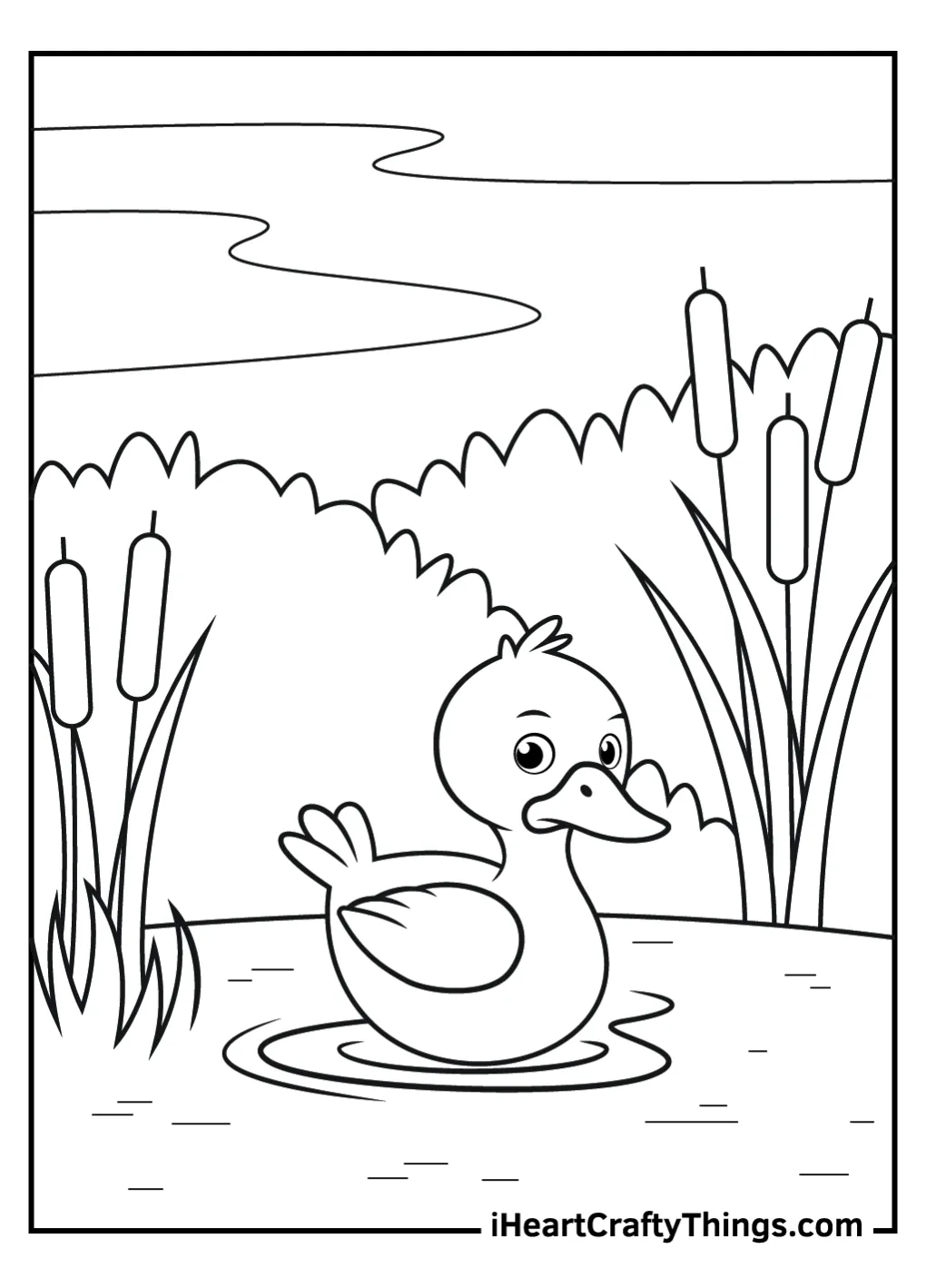 Ducks in a pond coloring page coloring pages