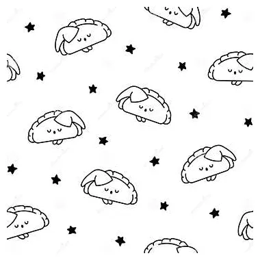 Cute kawaii dumpling. coloring page stock vector illustration of kind printable coloring page