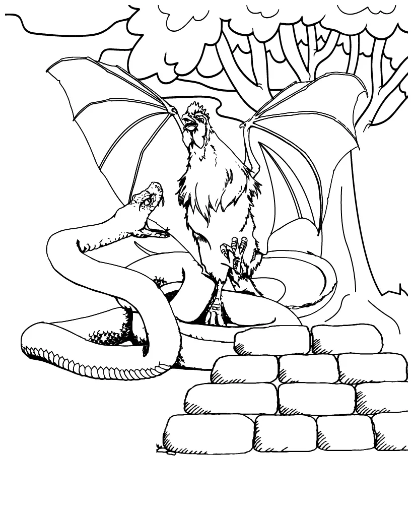 Dungeons and dragons coloring page