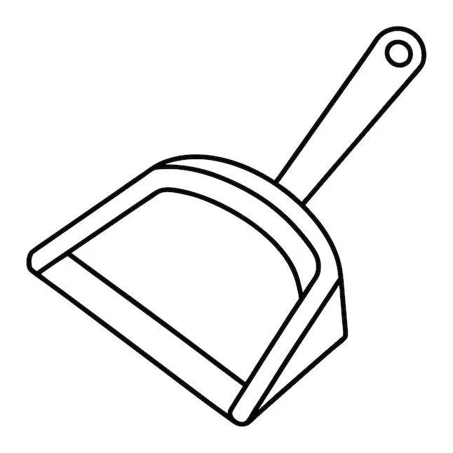 Dustpan coloring page outline coloring book page line art drawing