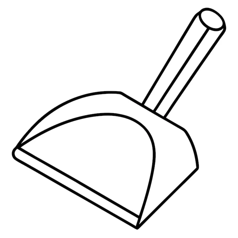 Dustpan coloring page outline coloring book page line art drawing
