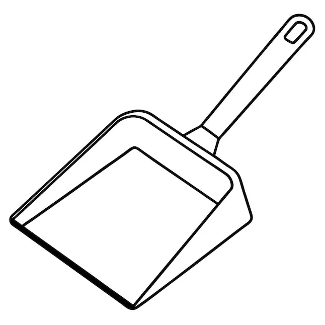 Dustpan outline coloring book page line art drawing | Premium AI