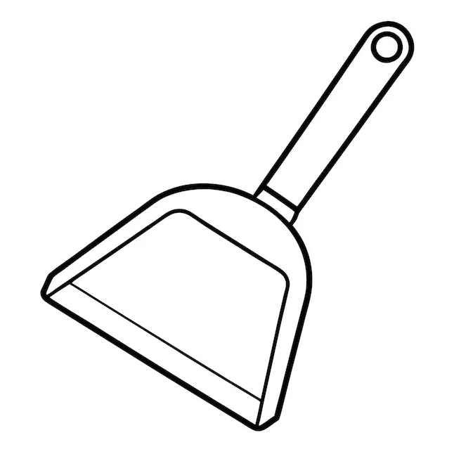 Dustpan outline coloring book page line art drawing | Premium AI