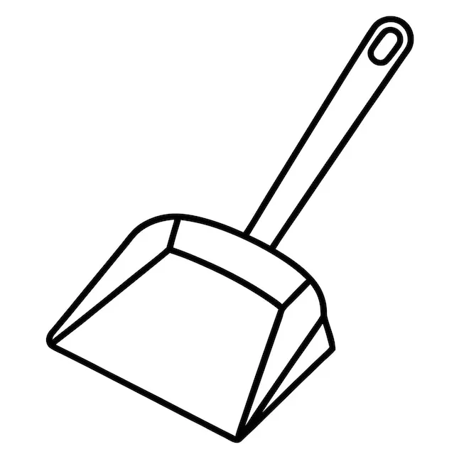 Dustpan outline coloring book page line art drawing | Premium AI