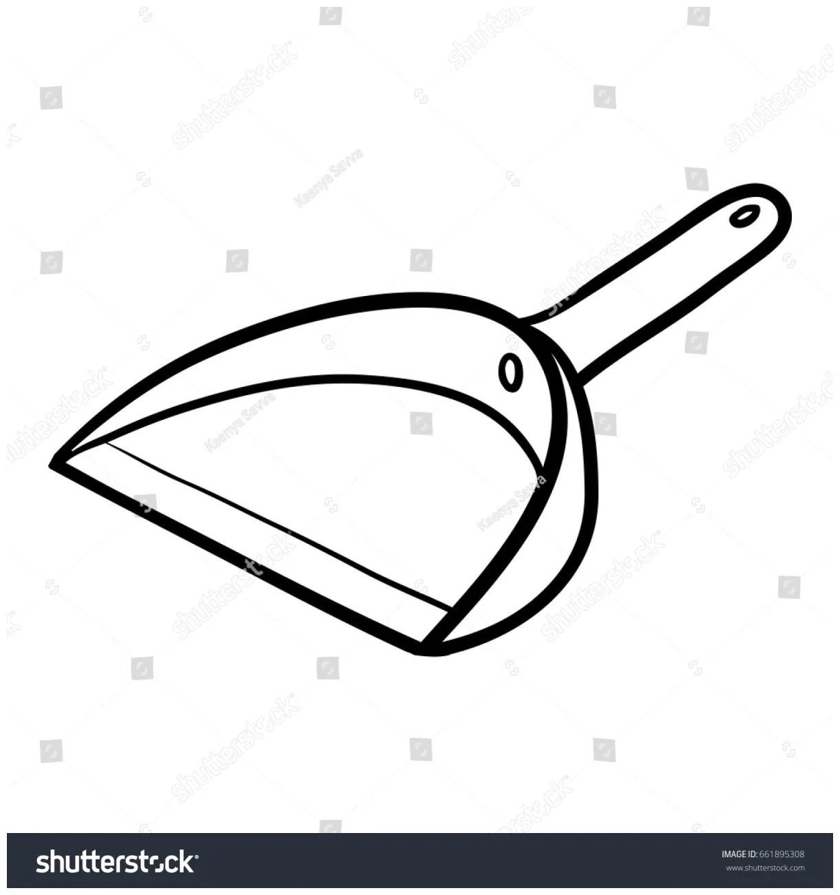 Coloring Book Children Dustpan Stock Vector (Royalty Free) 661895308