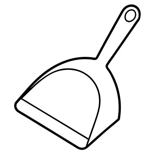 Dustpan outline coloring book page line art drawing | Premium AI
