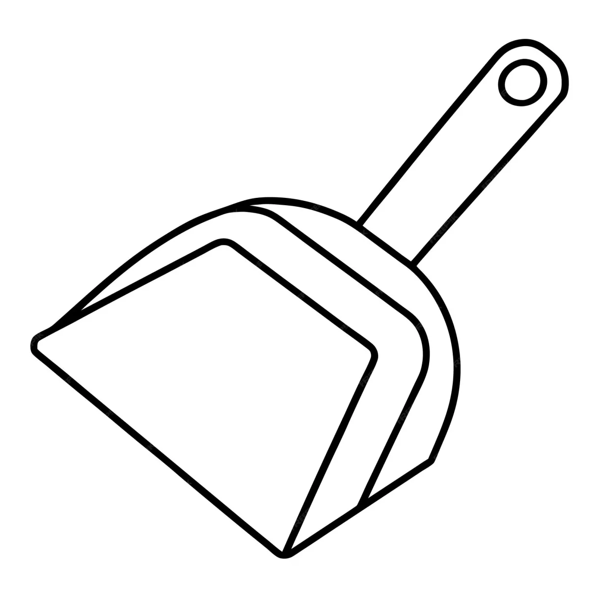 Dustpan coloring page outline coloring book page line art drawing