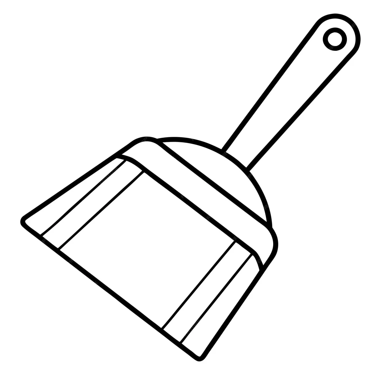 Dustpan coloring page outline coloring book page line art drawing