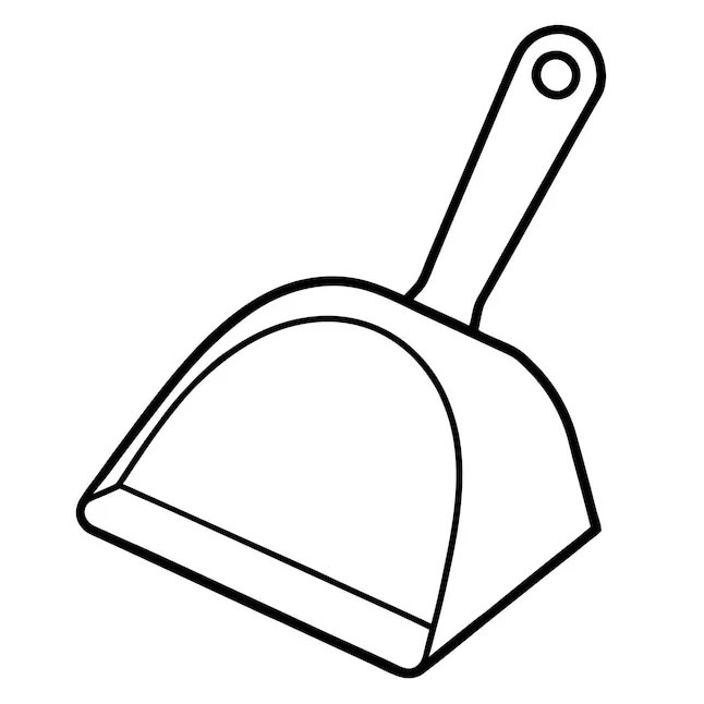 Dustpan coloring page outline coloring book page line art drawing
