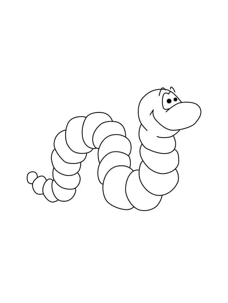 Common Earthworm coloring page