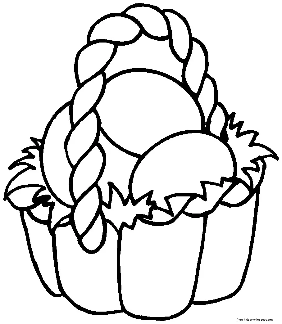easter basket coloring sheets free printable Free Kids Coloring Page