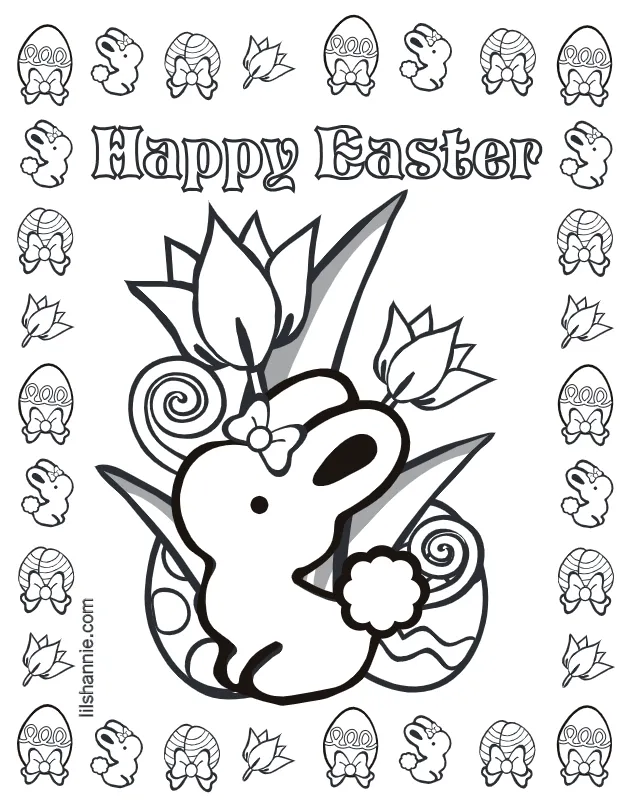Easter Basket Coloring Page