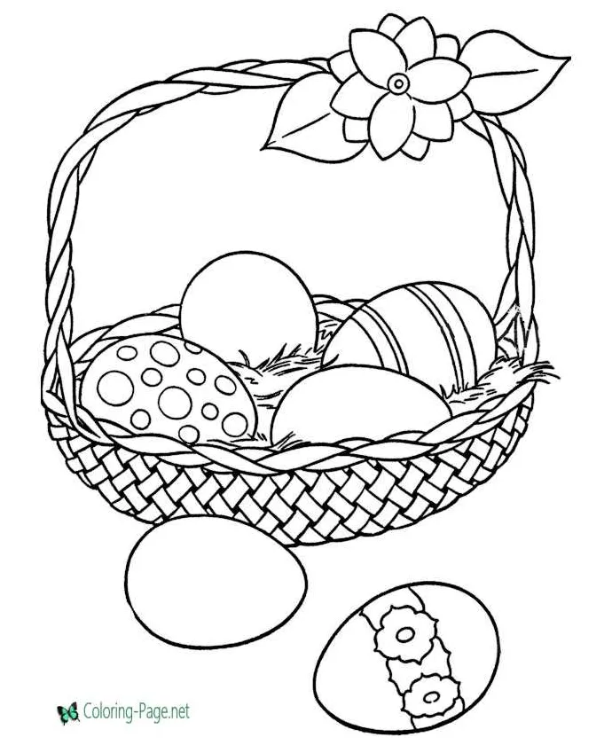 Easter Basket Coloring Pages