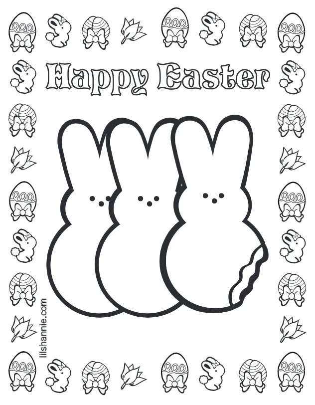 Easter Basket Coloring Page