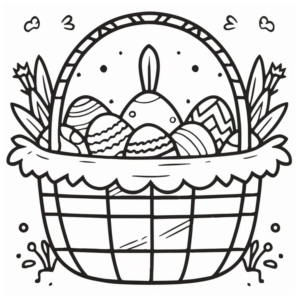 Easter Basket coloring pages - ColoringLib