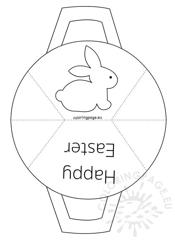 Easter bunny basket coloring page