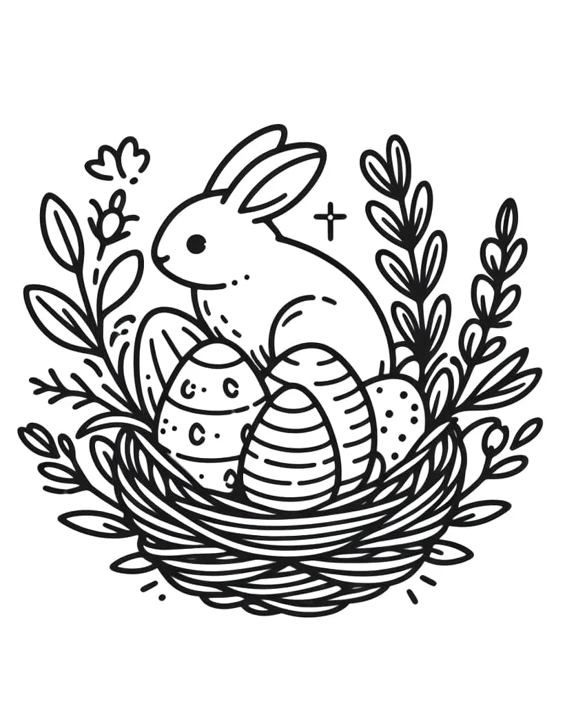 Adorable Easter coloring page - Download, Print or Color Online for Free