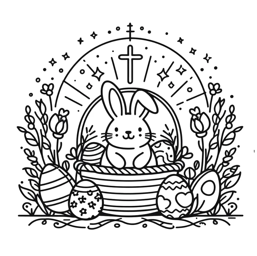 Cute Easter coloring page - Download, Print or Color Online for Free