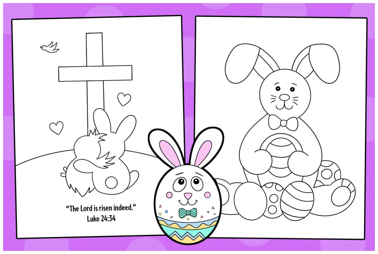 Free Happy Easter Coloring Pages for Kids! ⋆ The Hollydog Blog