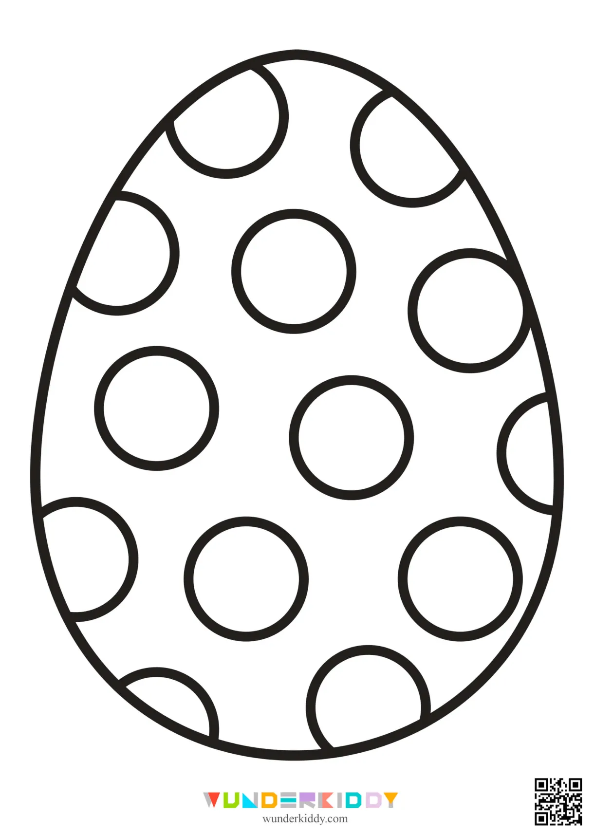 Printable easter egg template and colouring page pdf