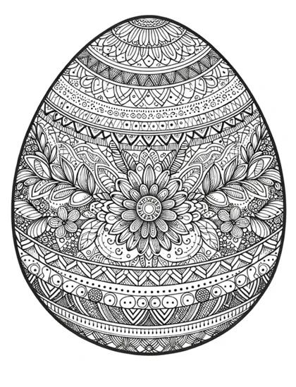 Easter egg coloring page free printables for kids