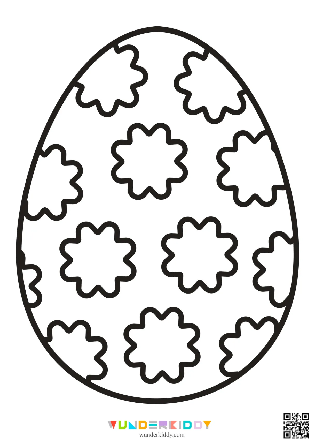Printable easter egg template and colouring page pdf