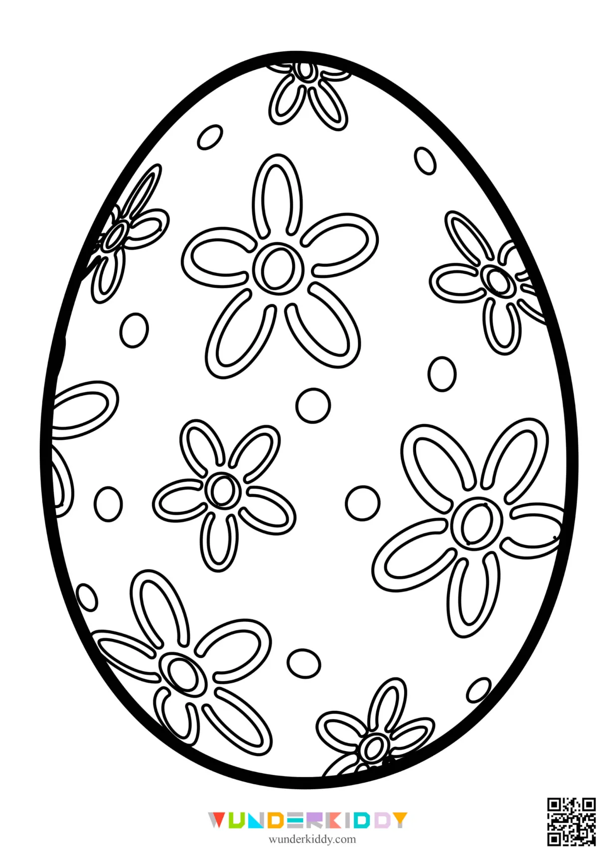 Printable easter egg template and colouring page pdf