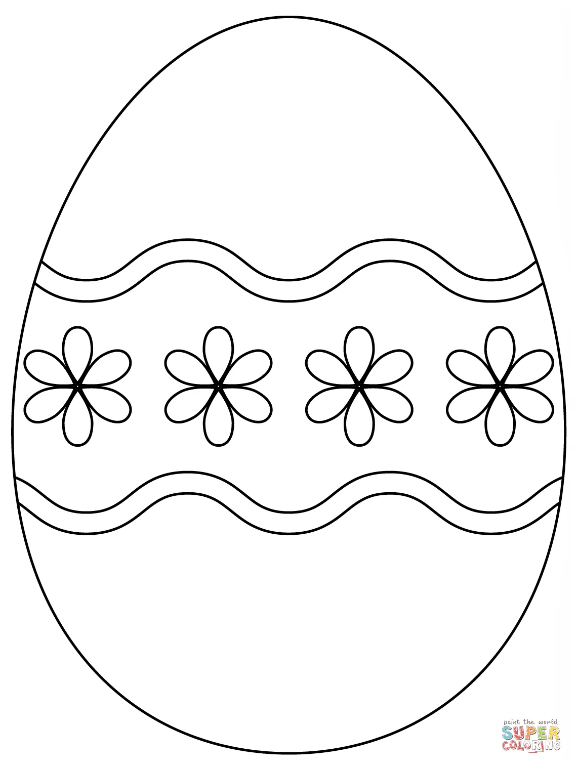 Free easter egg coloring page fun printables! printables for everyone