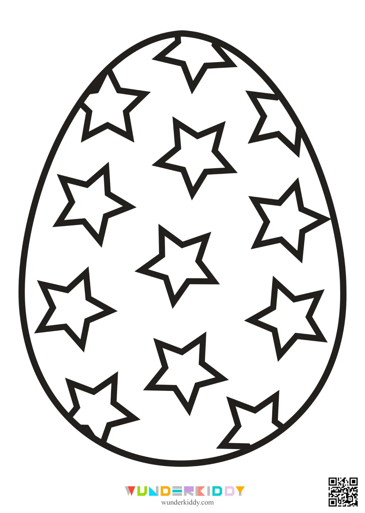 Printable easter egg template and colouring page pdf