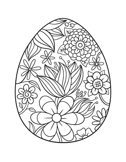 Heart easter egg coloring pages coloring pages