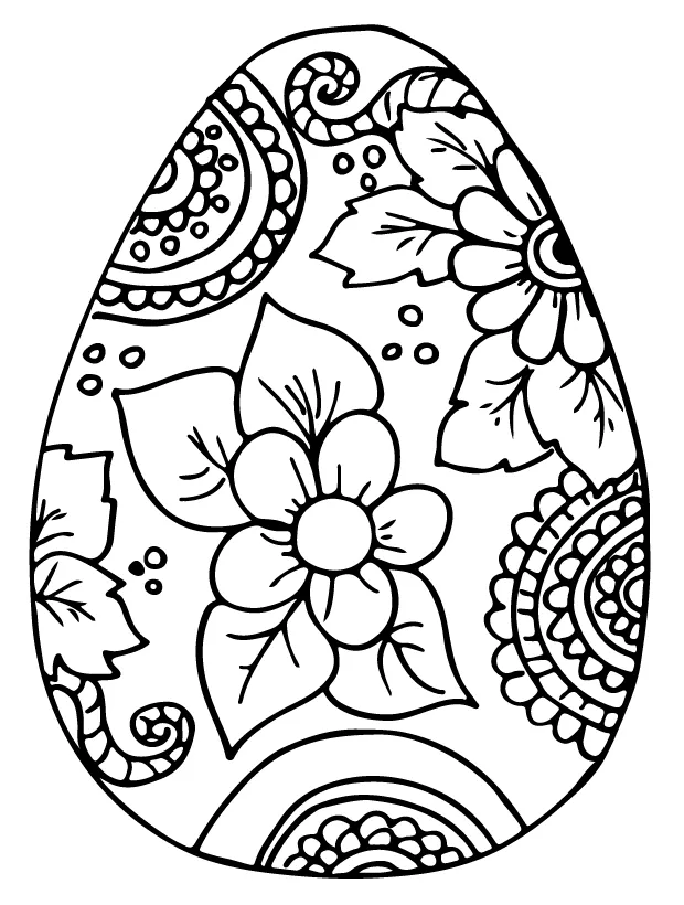Floral easter egg patterns