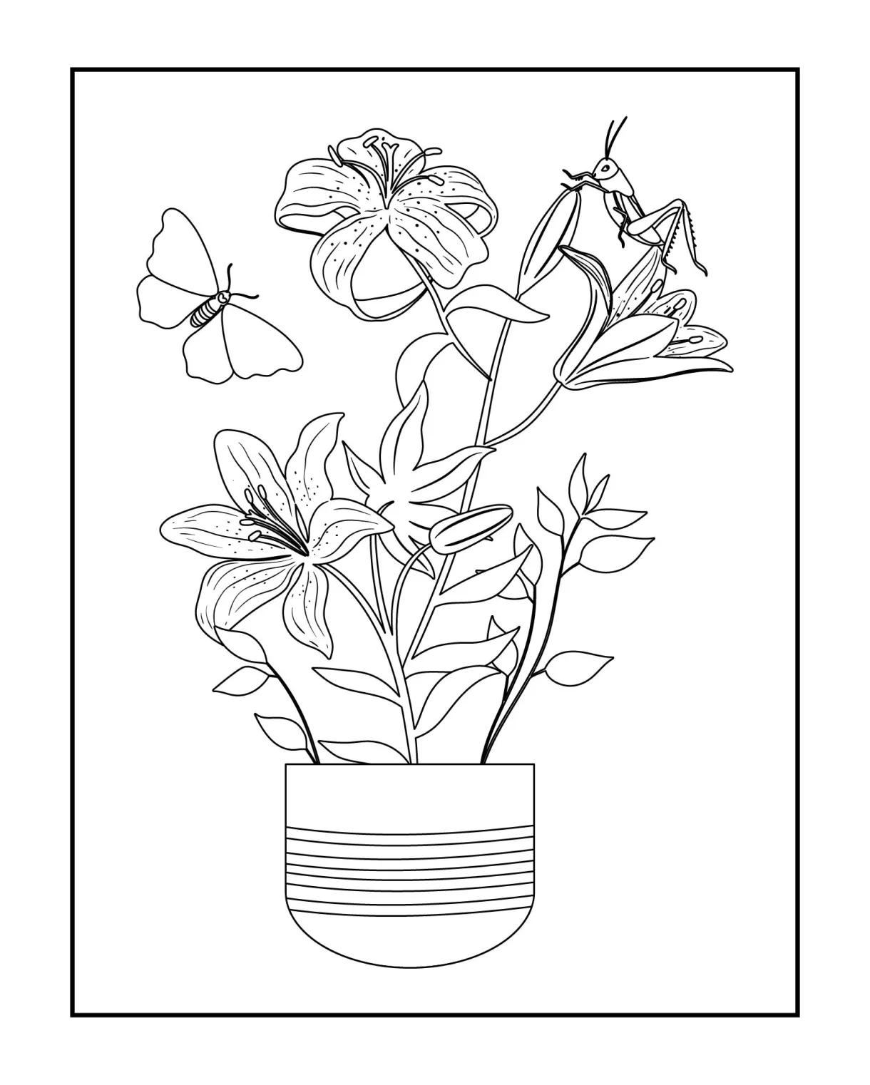 Coloring pages easter lilies 10 free pdf printables printablee
