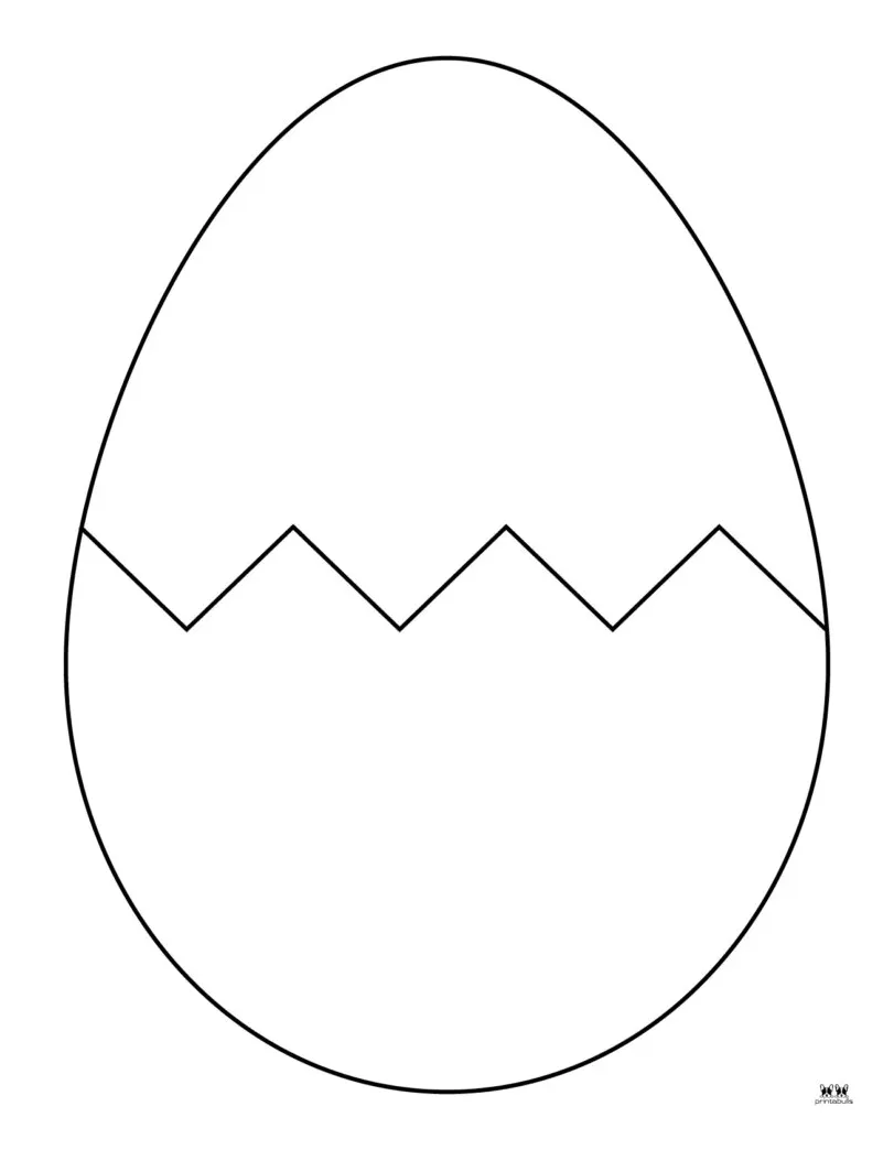 Cracked easter coloring pages