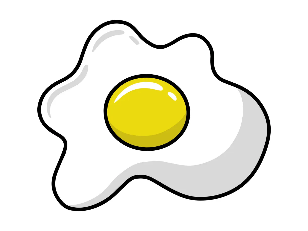 Sunny side up egg illustration 24277089 vector art at vecteezy